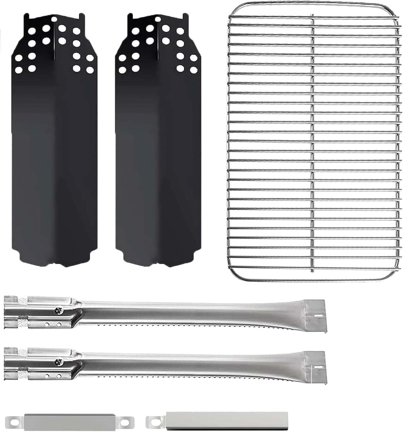 LS'BABQ Grill Replacement Parts for Char-Broil Classic 280 2-Burner 463672817-P2 463672717 G215-0203-W1 G206-0006-W1 Cooking Grate Heat Tent Grill Burner & Adjustable Crossover Tube Repair Kit