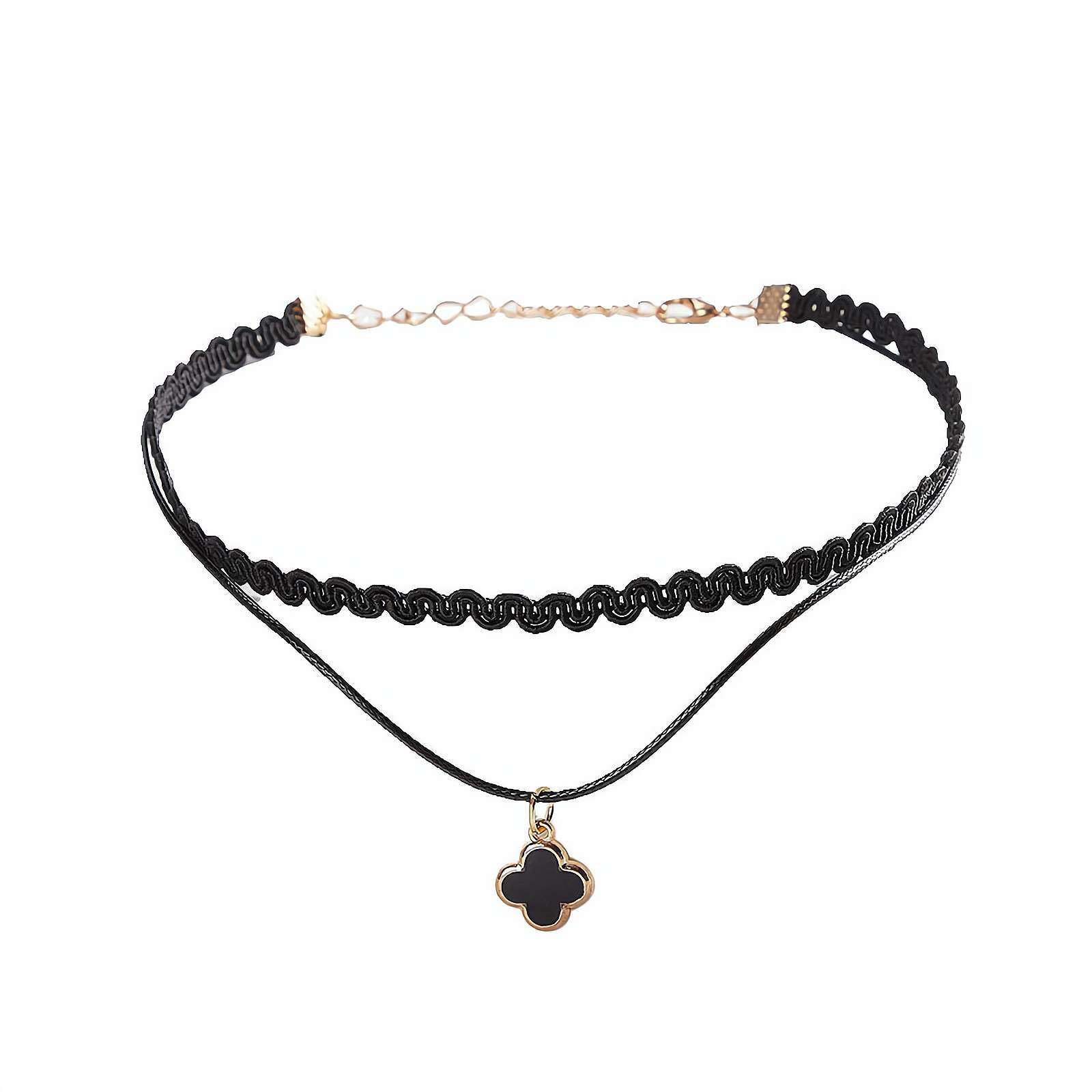 Amazon.co.jp: チョーカー ネックレス 黒 リリィチョーカー シンプル