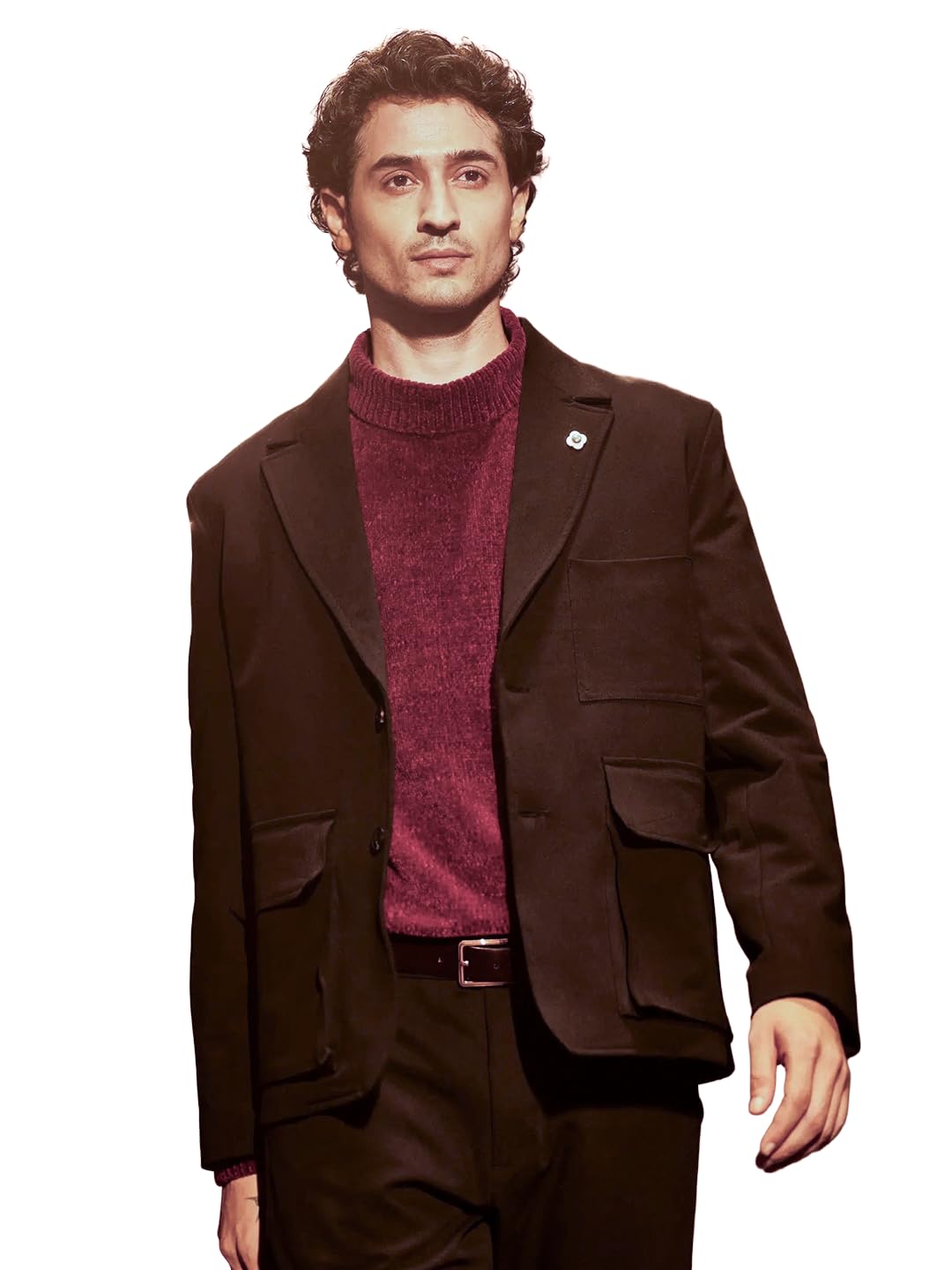 Regular fit Plain Jacket-image-9