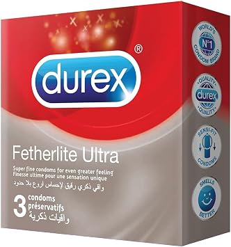 Durex - Fetherlite Ultra Condoms - 3 Pieces, Clear