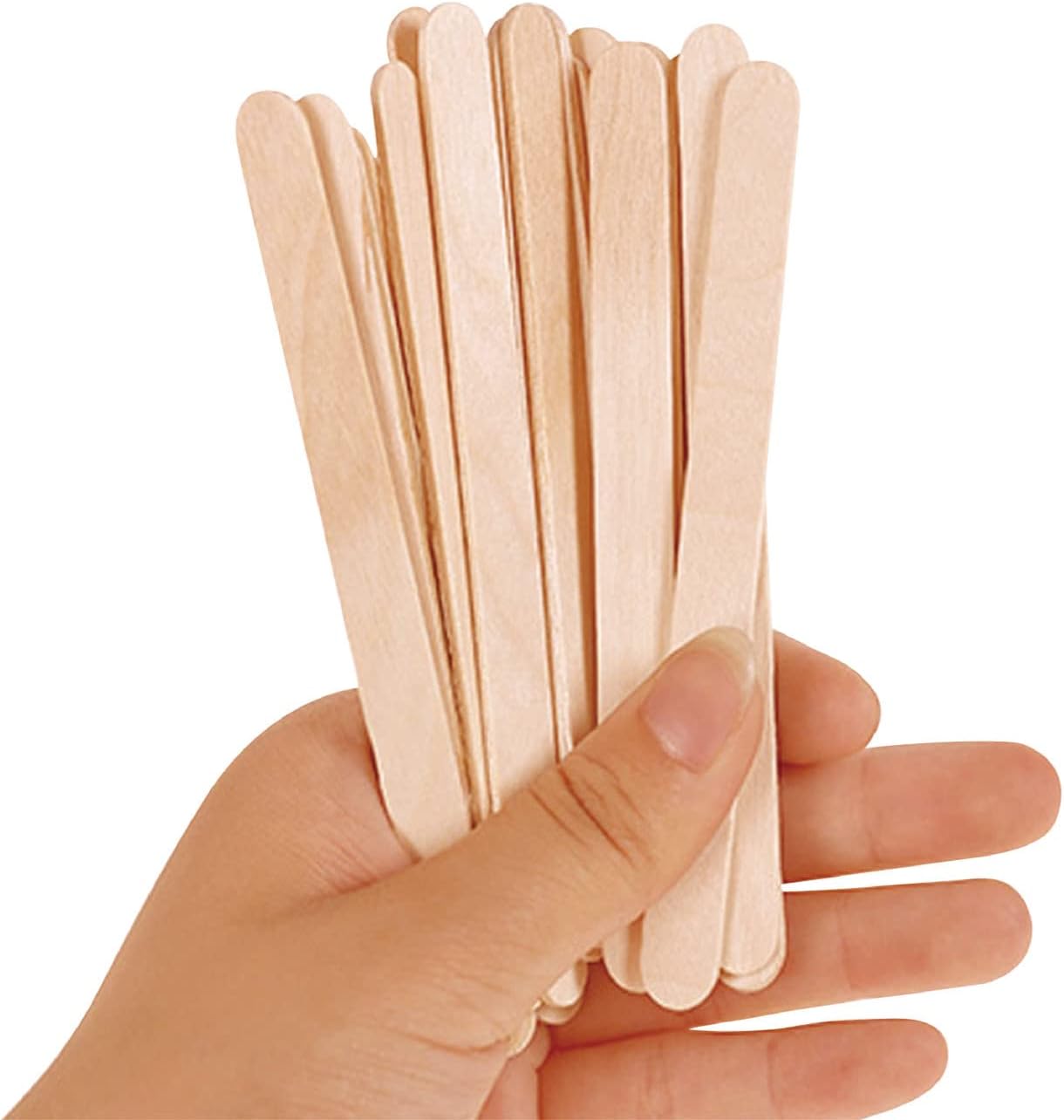 50 Wooden Lollipop Sticks Jumbo Natural Craft 150mm X 19mm - Lolly ...
