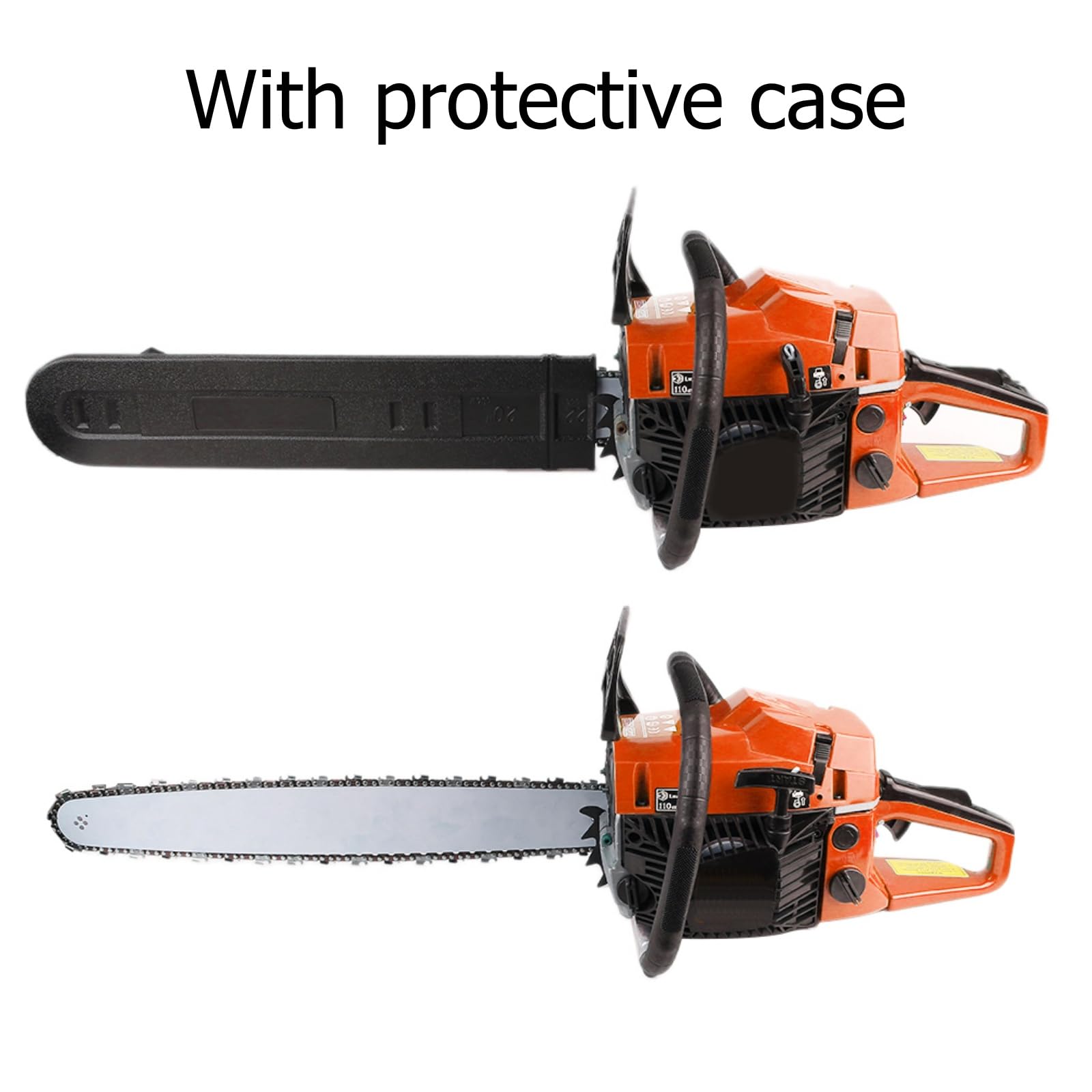 Belfoye, motosierra térmica profesional, potente motor de 2 tiempos para matar y podar, arranque rápido y sistema antivibración, guía 45 cm, color naranja