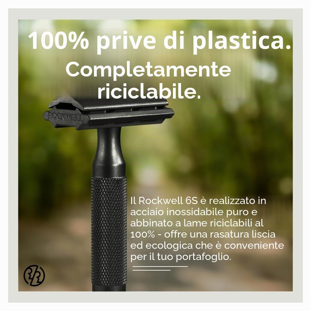 Rockwell rasoio di sicurezza 6S black in acciaio inox