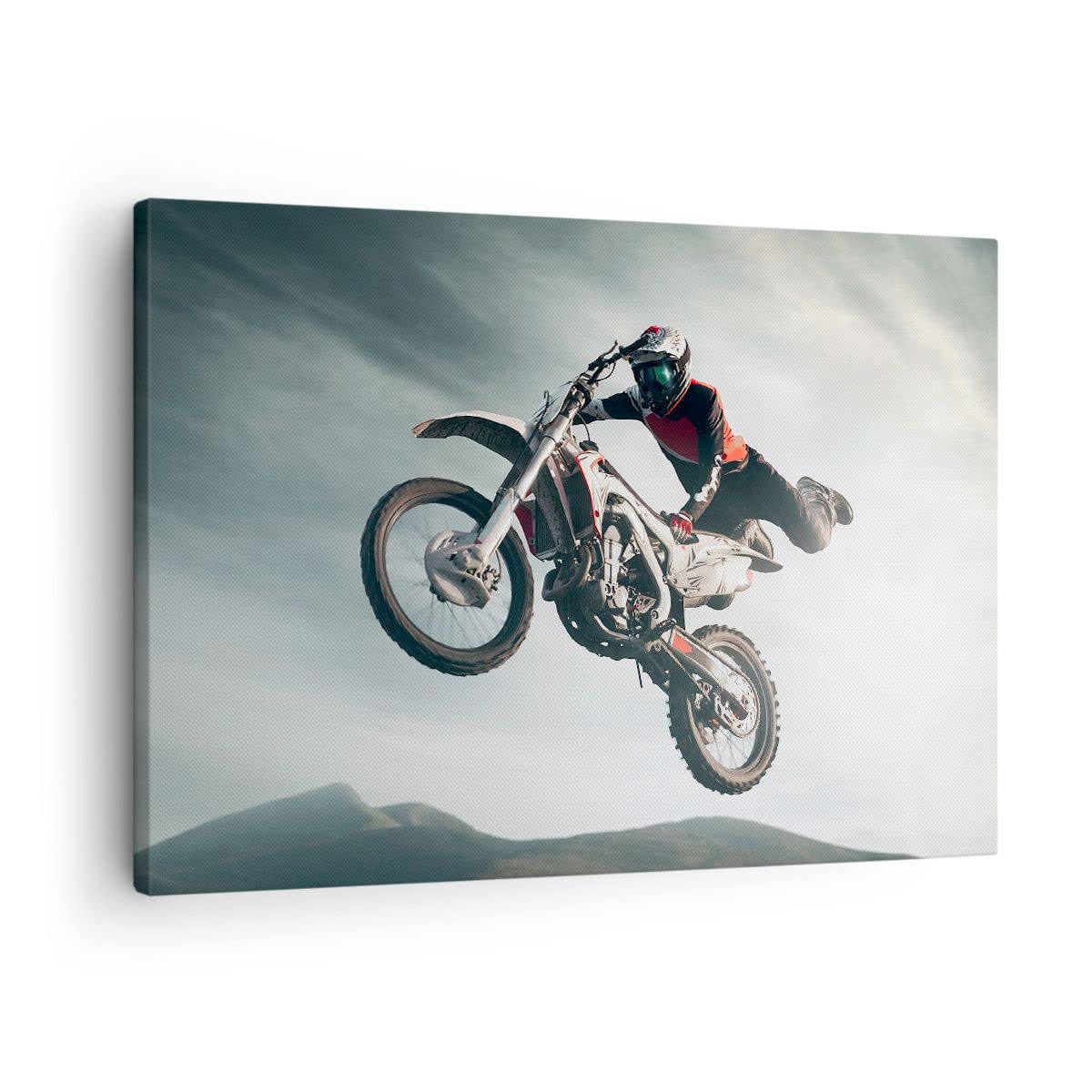 Moderno Quadro su Tela 70x50 cm Stampe da Parete Persone Sport - 4069 | Motore Casco Quadro Decorativo Piccolo 1 pezzo Soggiorno Camera da Letto Arte da Parete Decorazione da Parete ARTTOR