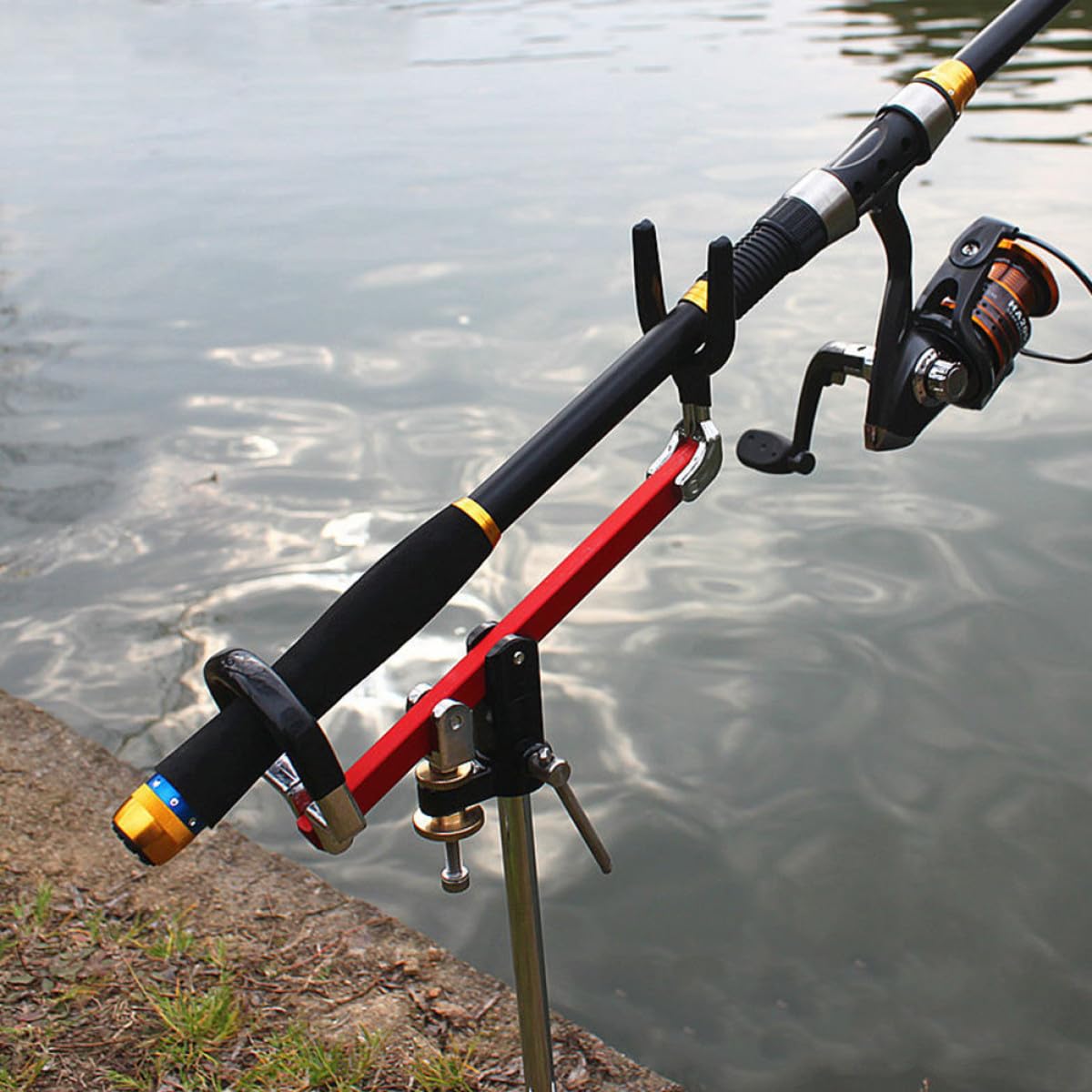 Supporto Portacanne Professionale in Lega di Alluminio Doppio Picchetto Antiscivolo 360° Regolabile Porta-Pesca Versatile per Pesca in Mare e Attività Outdoor Leggero e
