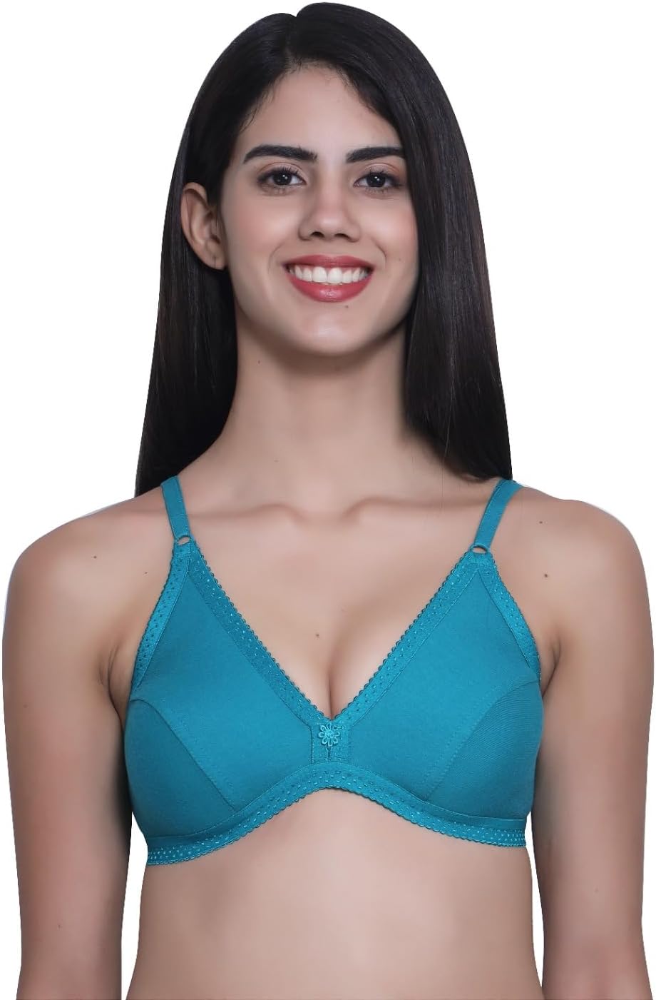 VAGMIClassic Women Sports Bra/Padded Slip On for Women with Removable Pads Nightwear |Hot & Sexy for Couples |Waist/Ladies/Honeymoon/Cotton Sports Bra for Women-Size XL - Pack of 1 (Light Blue)