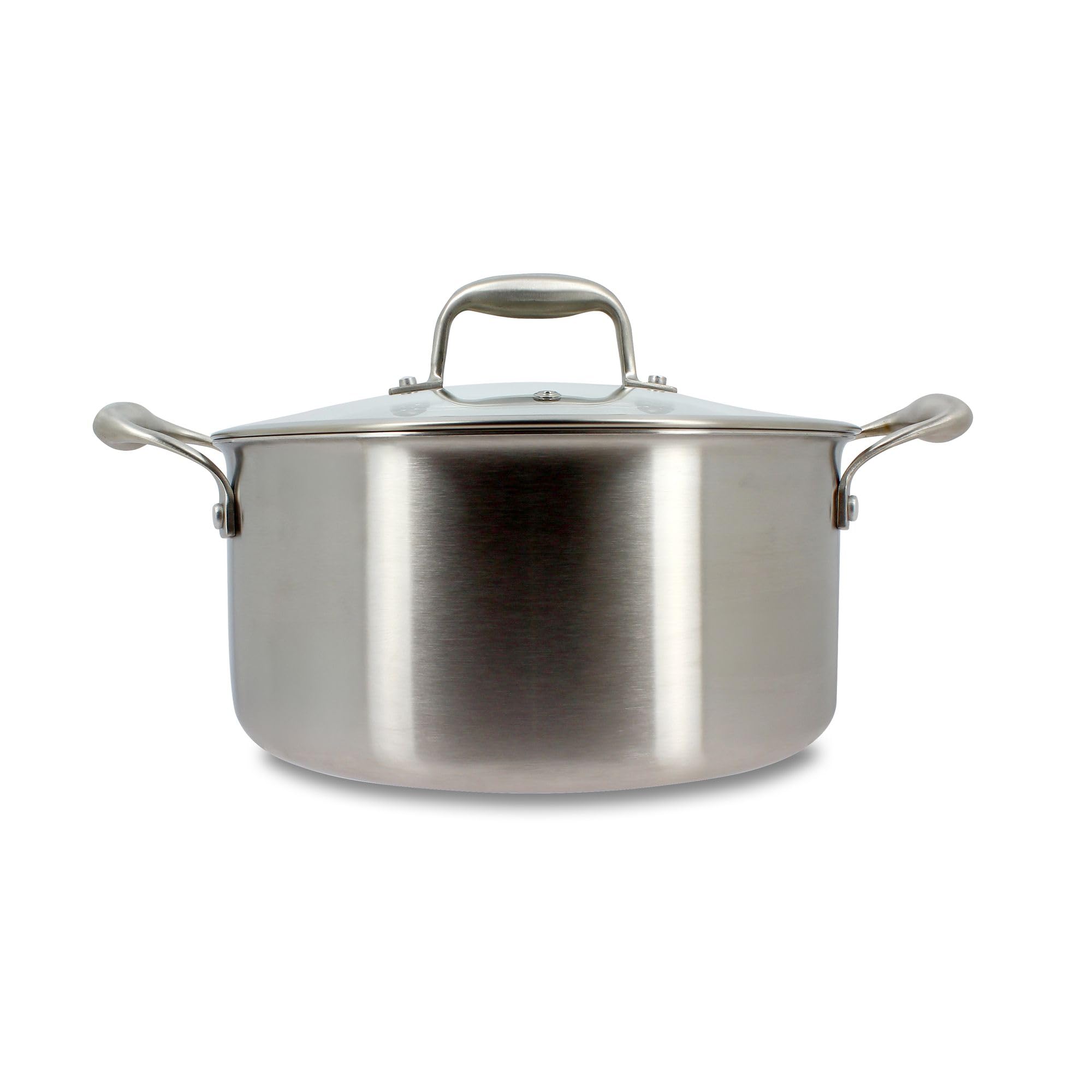 MENASTYL Faitout inox 20 cm, tous feux dont induction, couvercle inclus