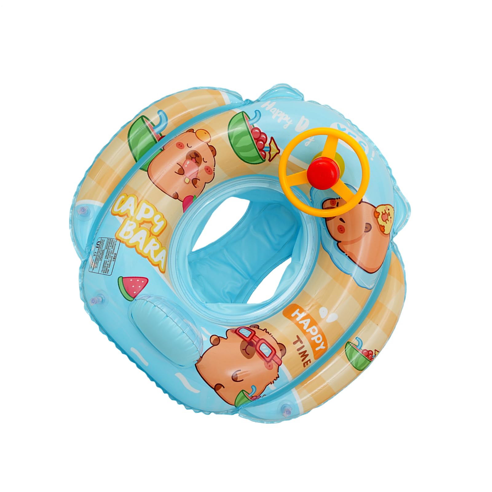 Galleggianti per Piscina Zattera Gonfiabile a Forma di Capibara | Sedile galleggiante per bambini e tubo da nuoto per Vacanze Estive, Feste, Spiaggia, Lago, Giardino Esterno