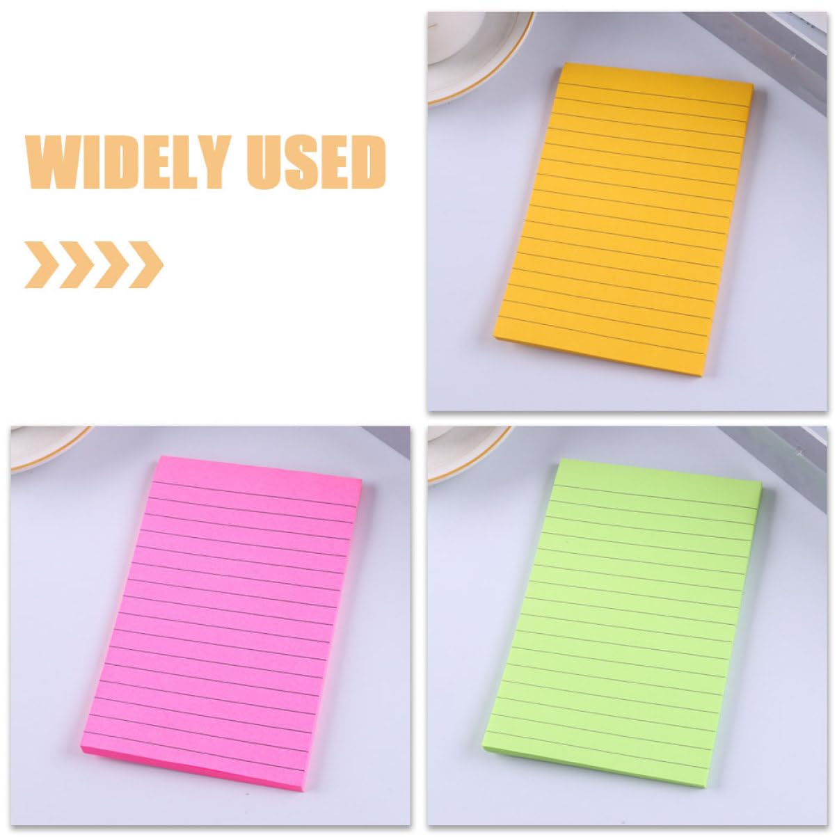 VILLCASE 3 Ensembles Notes Autocollantes Horizontales Marqueurs Effaçables À Sec Des Cahiers Notes Autocollantes Pour Rappels Blocs-notes Autocollants Blocs-notes De Couleur 8 Pièces * 3