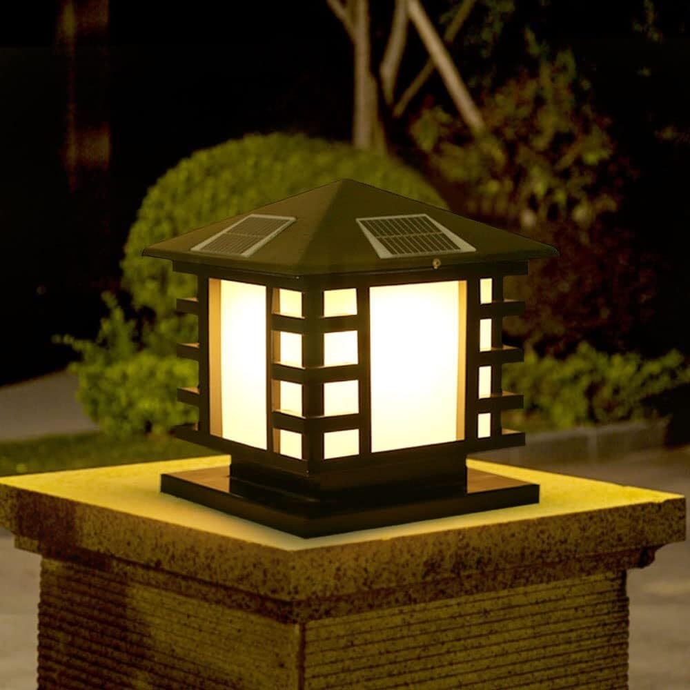 LED-Solar-Pfostenleuchten for den Außenbereich, Landschaftsbeleuchtung, quadratisch, wasserdicht, for den Außenbereich, for den Garten, for den Innenhof, for den Zaun(25 * 28cm)
