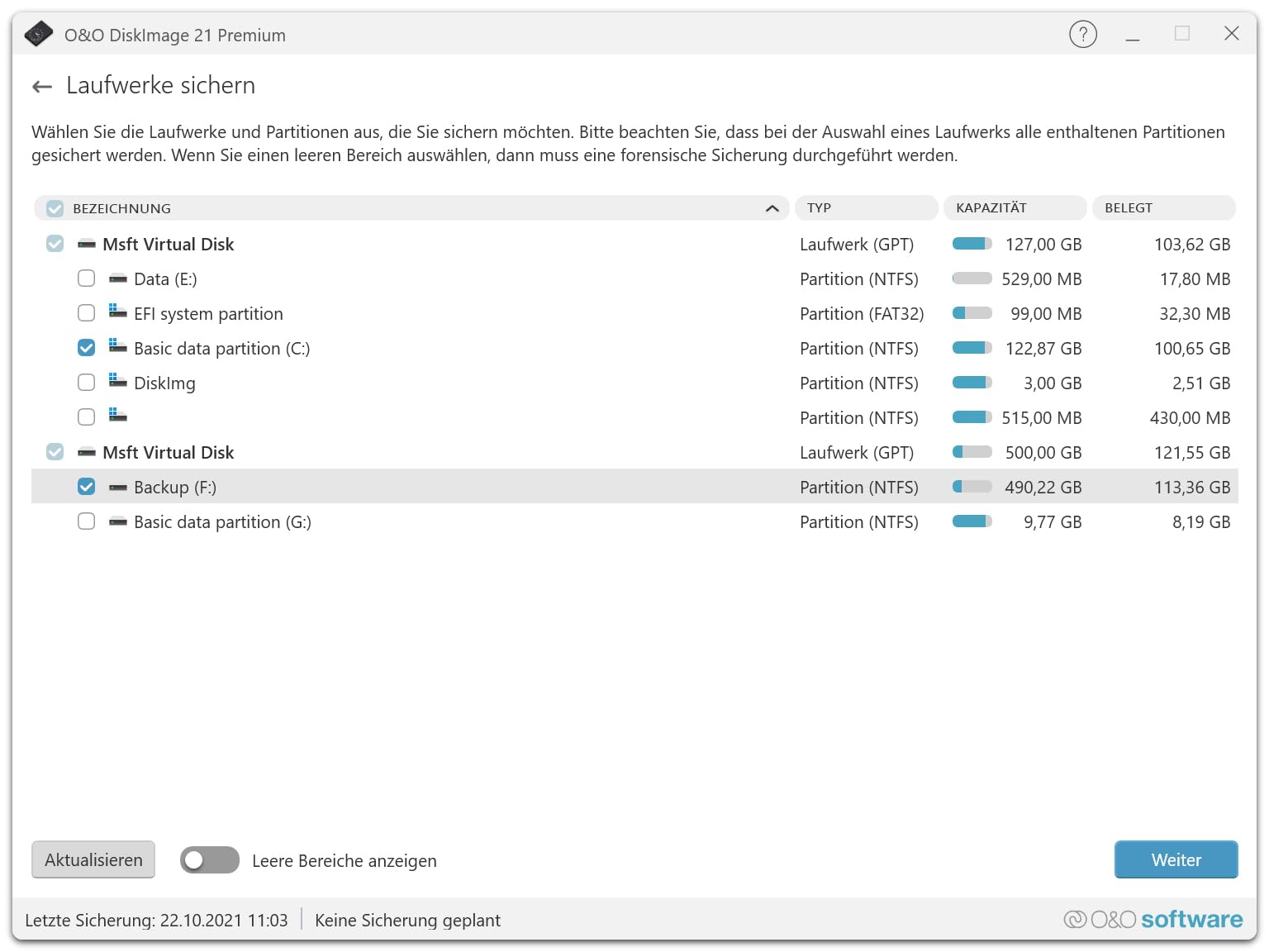 O&O DiskImage 21 Premium - Datensicherung für PCs, Festplatten + SSDs. Systemwiederherstellung, Festplatten klonen, Schutz vor Datenverlust für Win 11, 10