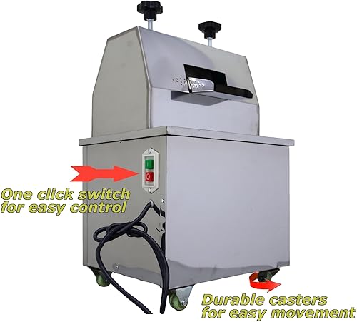 Miniatura 5 de INTSUPERMAI Prensa comercial de caña de azúcar, máquina exprimidora de caña de azúcar, extractor de jugo de caña de azúcar, 110 V, exprimidor