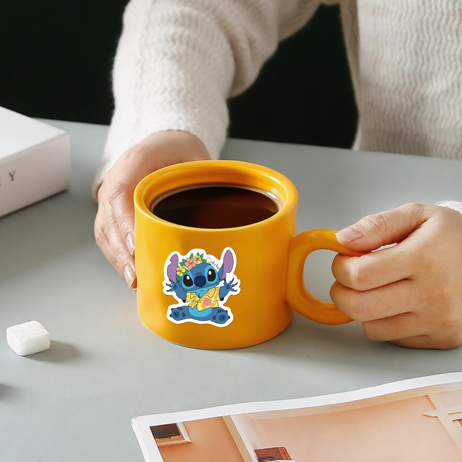 Cute Stitch Stickers,50Pcs Cartoon Cute Waterproof Vinyl Sticker for Water Bottle Luggage Bike Car Decals Gift for Kids Teens Adults Stickers,Toddlers - Image 5