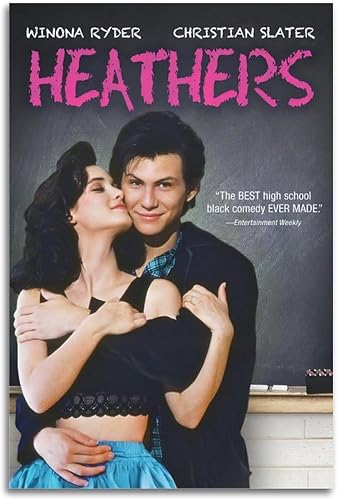 Heathers - Póster de lienzo de película y álbum de música, pintura de pared, estética, decoración de habitación, 12 x 18 pulgadas (11.8 x 17.7 in)