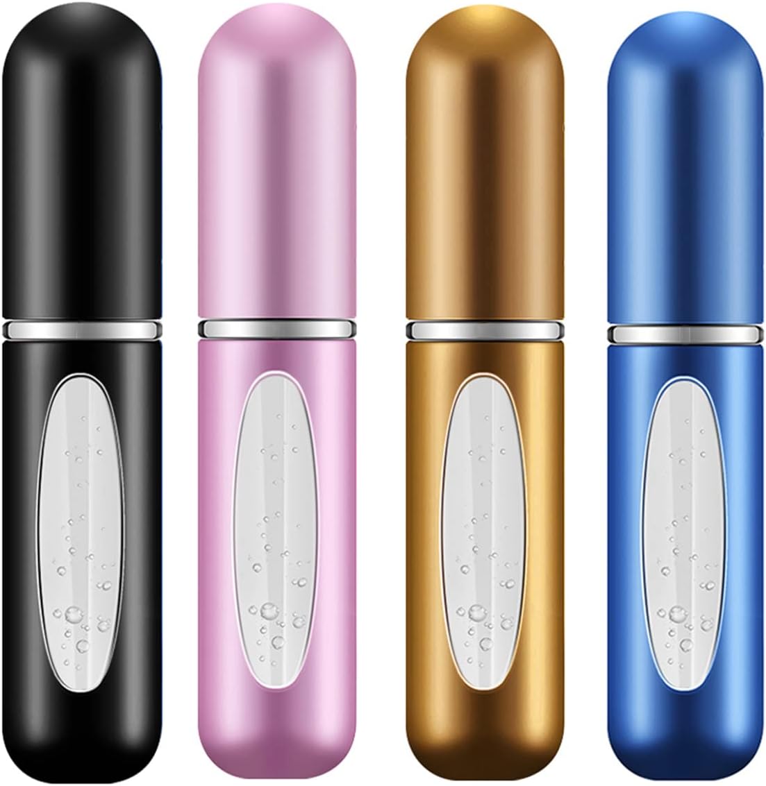 4 Pack 5ml Portable Mini Refillable Perfume Atomizer Bottle Perfume Spray Empty Easy to Fill Scent Aftershave Pump Case Travel Outgoing Purse Multicolor