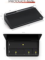 Vista 50 de TOWON Desktop Glass Whiteboard with Basic Calculator, 12 Digit LCD Display, Desk Organizers with Accessories for Office, Home, School Supplies