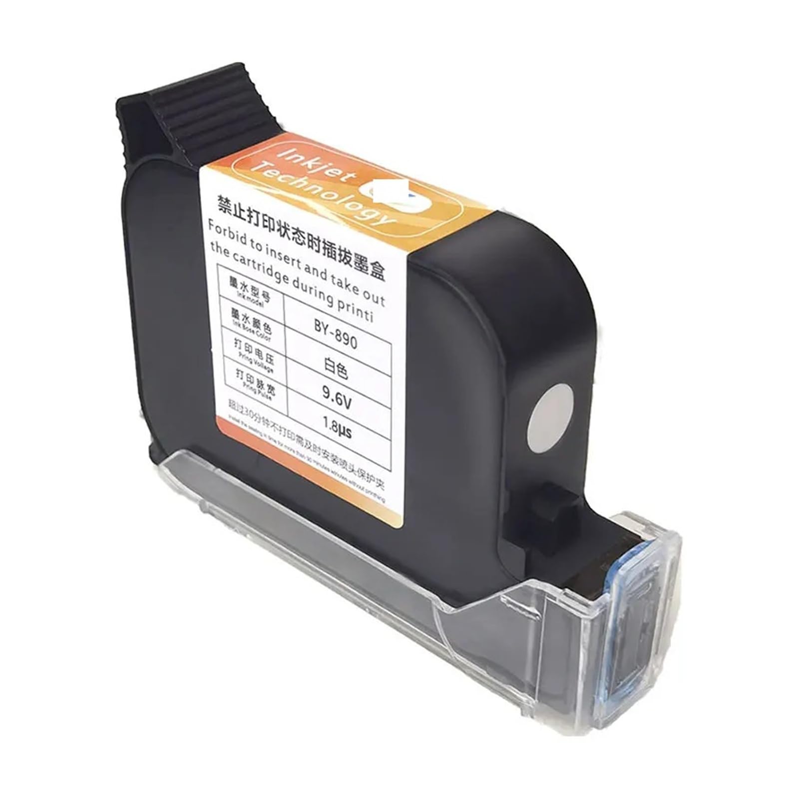 Cartuccia d'inchiostro solvente ad alta aderenza e ad asciugatura rapida da 25,4 mm adatta for stampante a getto d'inchiostro non crittografata Su Cartone, Legno(Black)