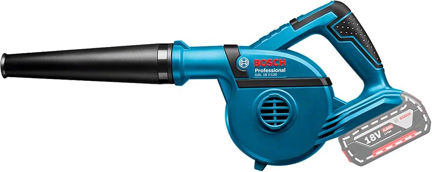 Bosch Professional GBL 18V-120 Akülü Üfleyici (18 Volt, SOLO, Hava debisi: 120 m³/s, Karton Kutuda) [Enerji Sınıfı A+]