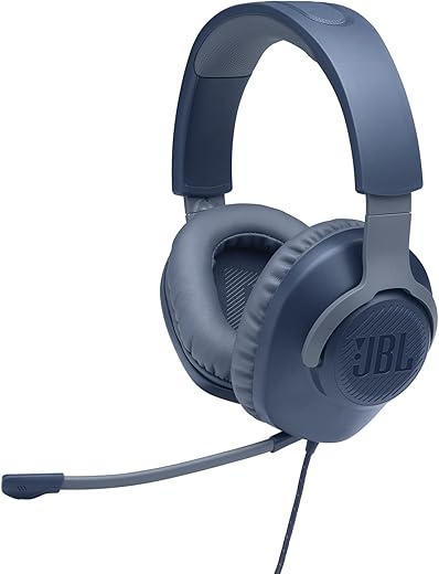 JBL Quantum 100 Wired Over Ear Gaming Headphones with Mic, 40mm Dynamic Drivers, Quantum Sound Signature, Detachable Mic, Memory Foam Cushioning,...