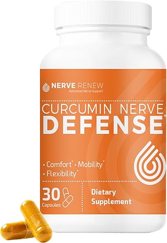 NERVE RENEW Defensa nerviosa de curcumina con fitosoma de curcumina Meriva para una nutrición y comodidad completa de los nervios - Curcumina