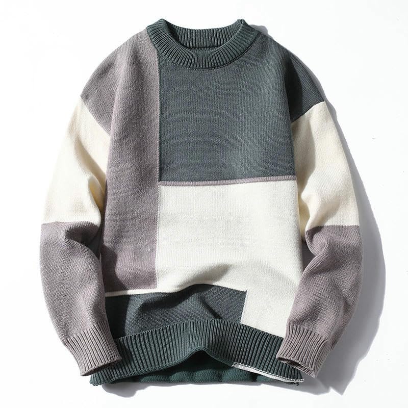 Pull décontracté à manches longues pour homme au style coréen moderne
