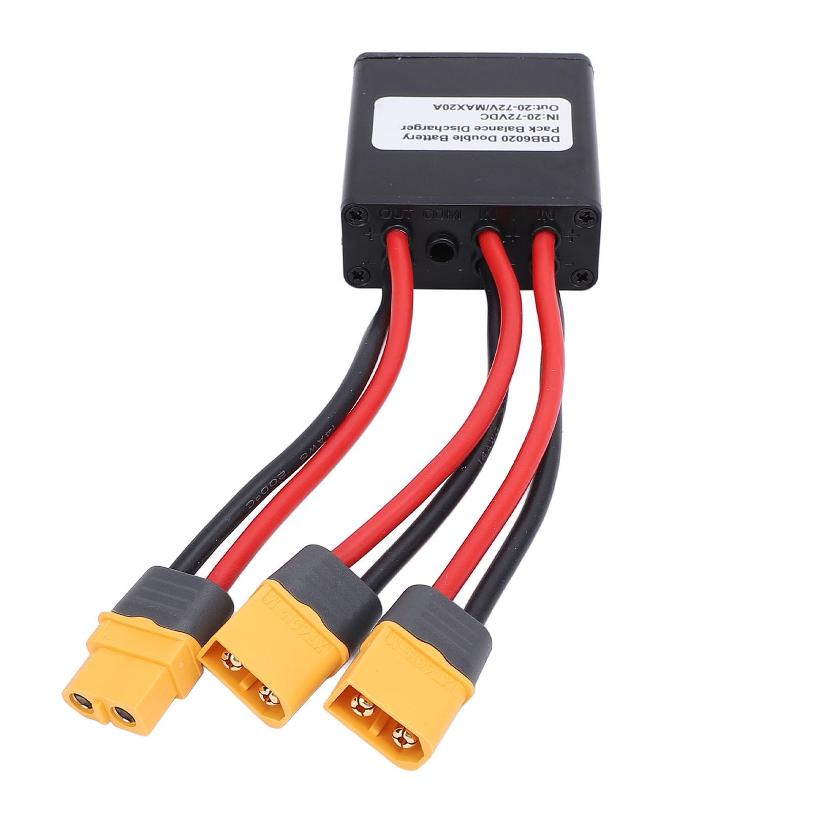 Convertidor de Descarga de Batería Doble, Conector de Batería Doble 24-72V, Equilibrador de Interruptor de Batería Doble 20/40A, Módulo Paralelo de Batería para Motor 750w 1000w