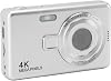 Acogedor Digital Camera for Photoblog, 1080P 50MP Compact Camera for Video, 16x Zoom, Point and Shoot Digital Camera for YouTube SILVER