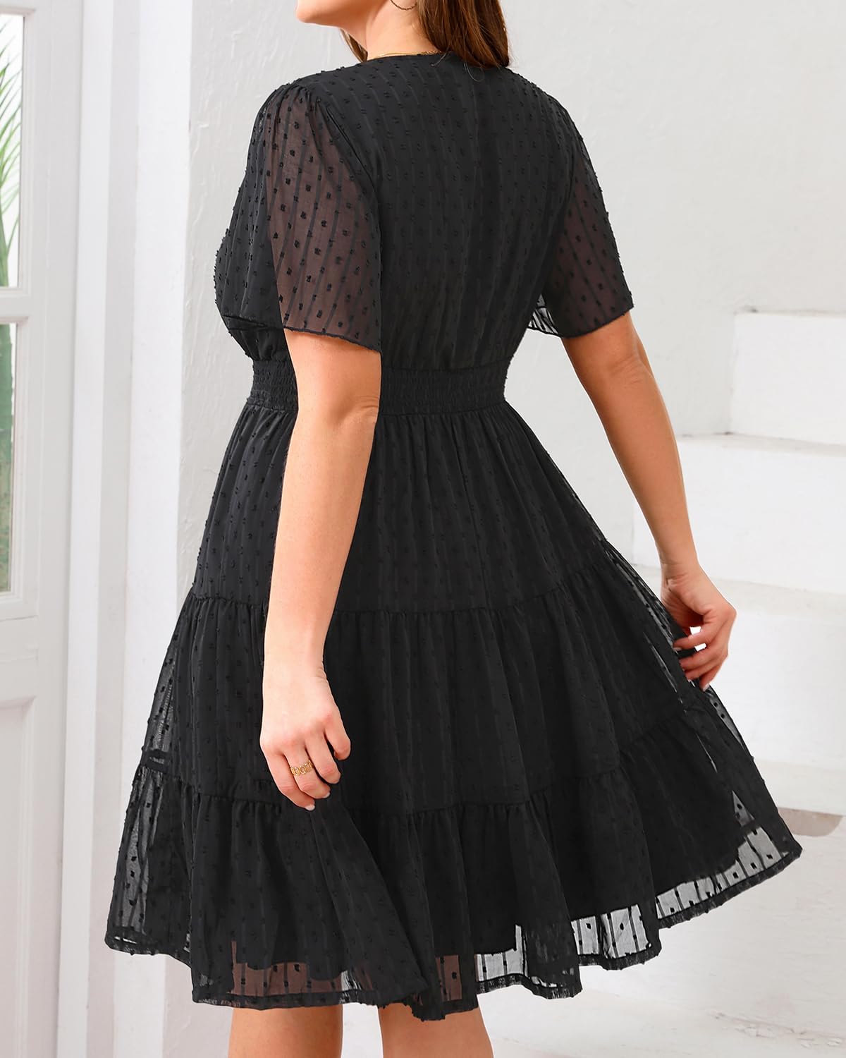 Pinup Fashion Plus Size Summer Dresses-Casual Graduation Beach Sundress Vacation Easter Short Dress - Image 6