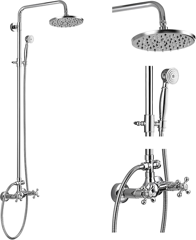gotonovo Shower Fixture 8 Inch Rainfall Shower Head with