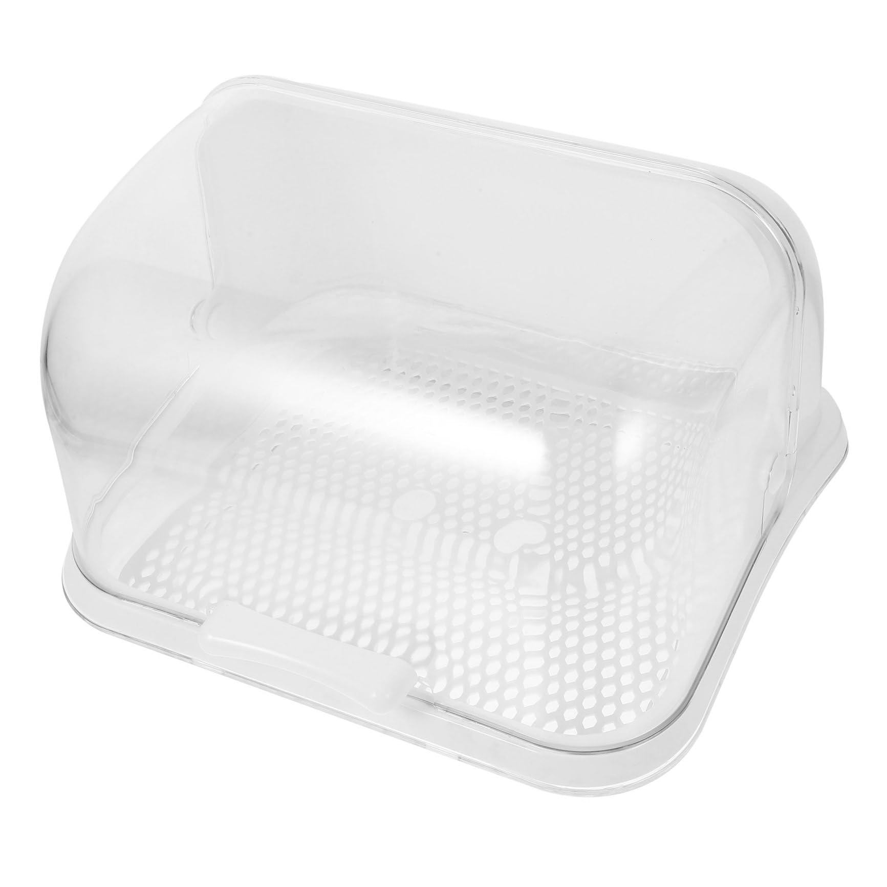 Boîte de Rangement Blanche en PP pour Biberons et Vaisselle Bébé, Support pour Sèche-Bouteilles Couvercle à Égouttoir Pratique pour Stockage et Séchage