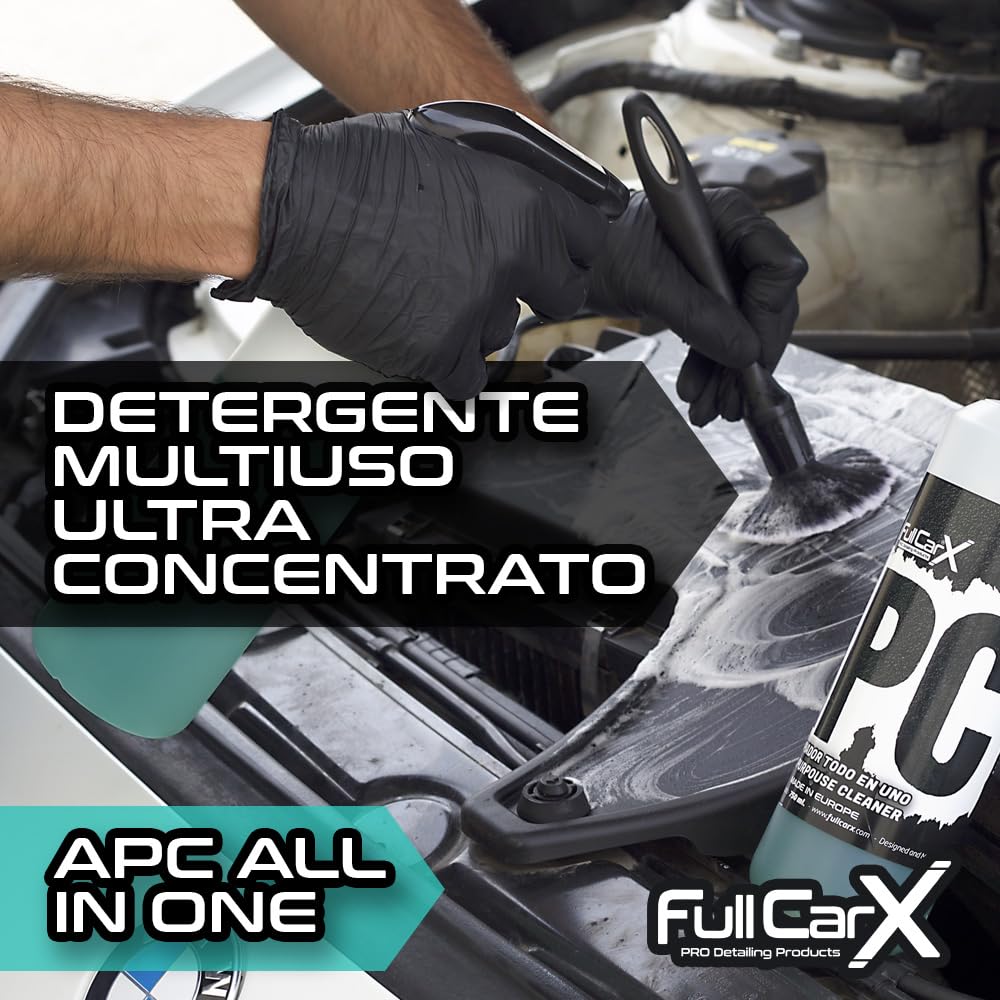 FULLCARX APC Ultra Concentrato 5L Detergente Multiuso Auto, all Purpose Cleaner, Diluire in Acqua, Adatto a Qualsiasi Superficie, Carrozzeria Cerchi Tessuto, Prodotto Professionale Detailing