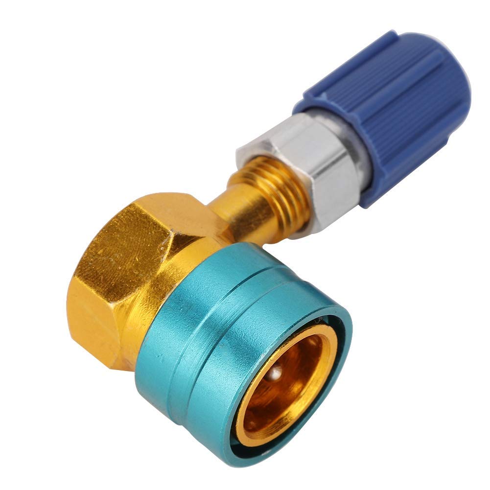 EVGATSAUTO Akcesoria do klimatyzacji samochodowej, R1234YF do R134A Adapter szybkozłącza bocznego niskiego napięcia do większości samochodów europejskich i amerykańskich