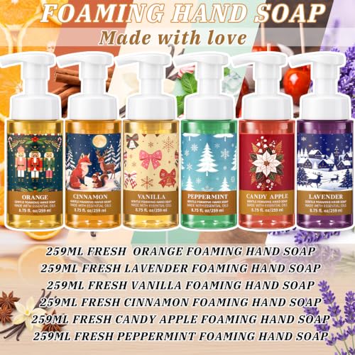 Image of 6 Pack Christmas Foaming Hand Soap, Holiday Scents 8.75 Fl oz