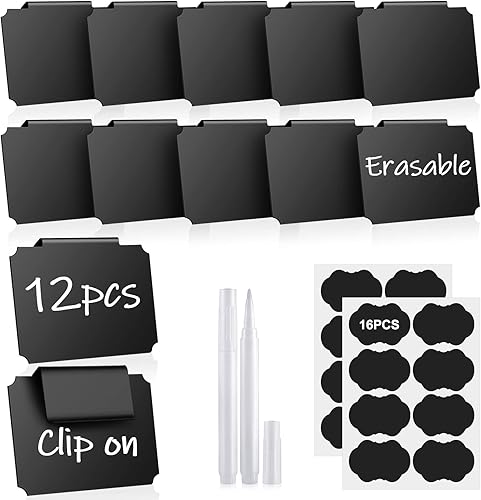 12 etiquetas para cestas, etiquetas de cesta de alta calidad con clip, etiquetas de cesta de despensa, etiquetas para contenedores de