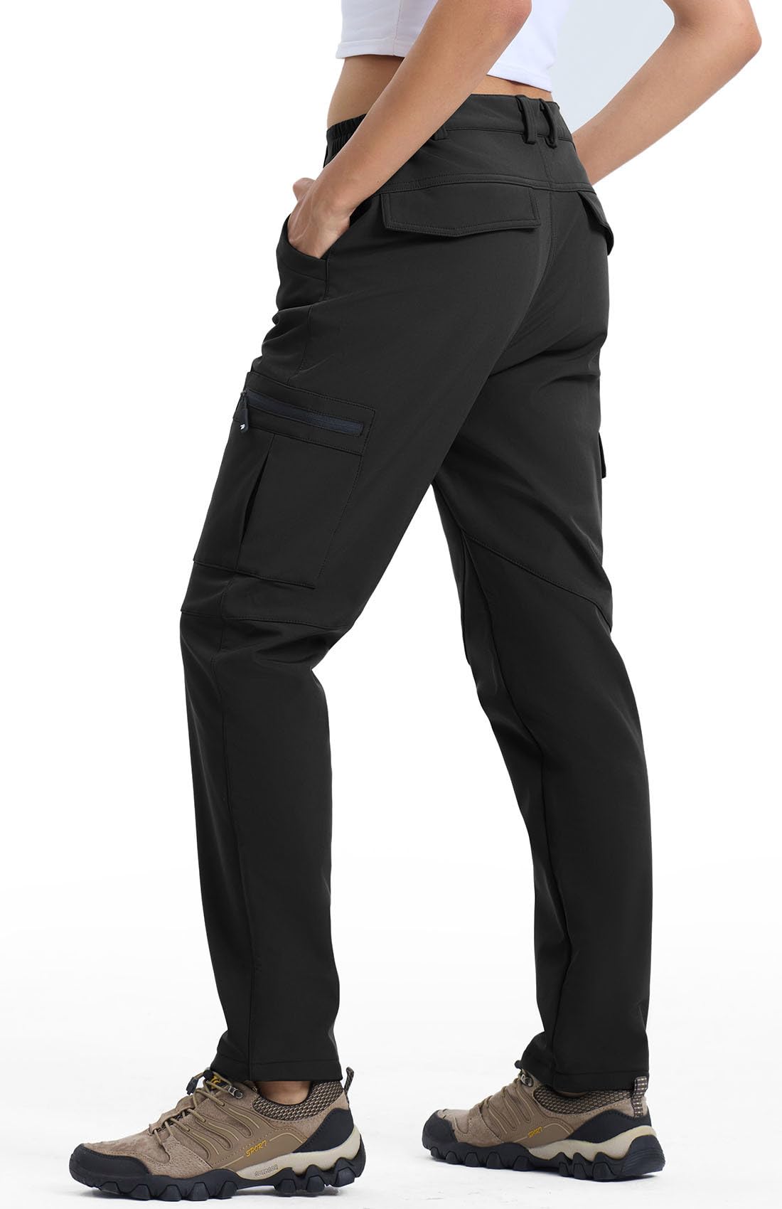 YSENTO Damen Wanderhose Wasserdicht Outdoorhose Softshellhose Winter Skihose Gefütterte Snowboardhose Trekkinghose Funktionshose