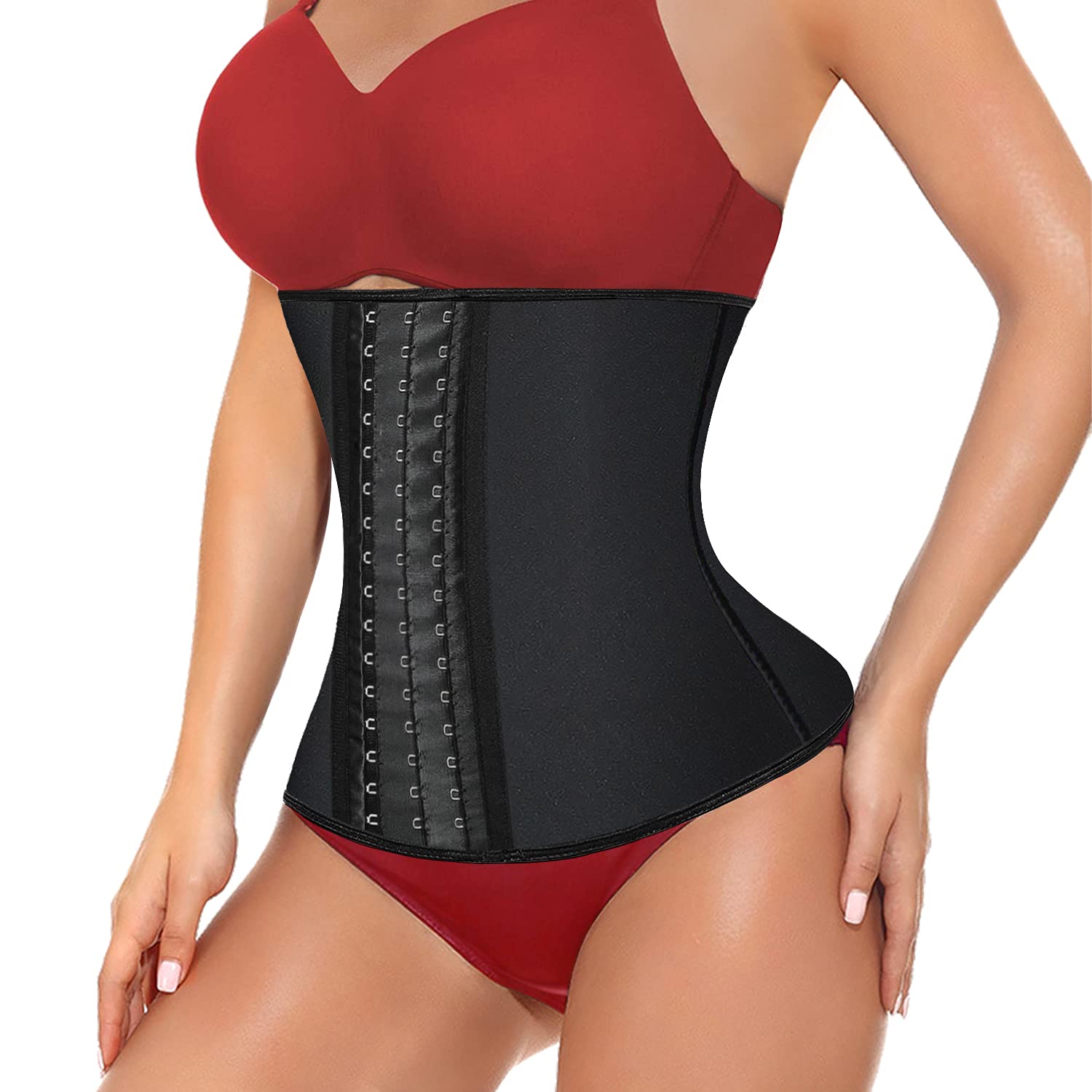 Waist Trainer for Women,Latex Waist Corsets Cincher Hourglass Body Shaper Trimmer with Steel Bones Extender-image-27