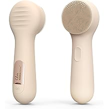 Silicone Face Scrubber, N&aring;graCoola CLIE 2.0 Facial Cleansing Brush, Rechargeable, Waterproof Face Scrub Brush for Cleansing, Exfoliating, Massaging, Electric Facial Exfoliator for Women and Men - Oat
