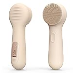 Silicone Face Scrubber, NgraCoola CLIE 2.0 Facial Cleansing Brush, Rechargeable, Waterproof Face Scrub Brush for Cleansing, Exfoliating, Massaging, Electric Facial Exfoliator for Women and Men - Oat