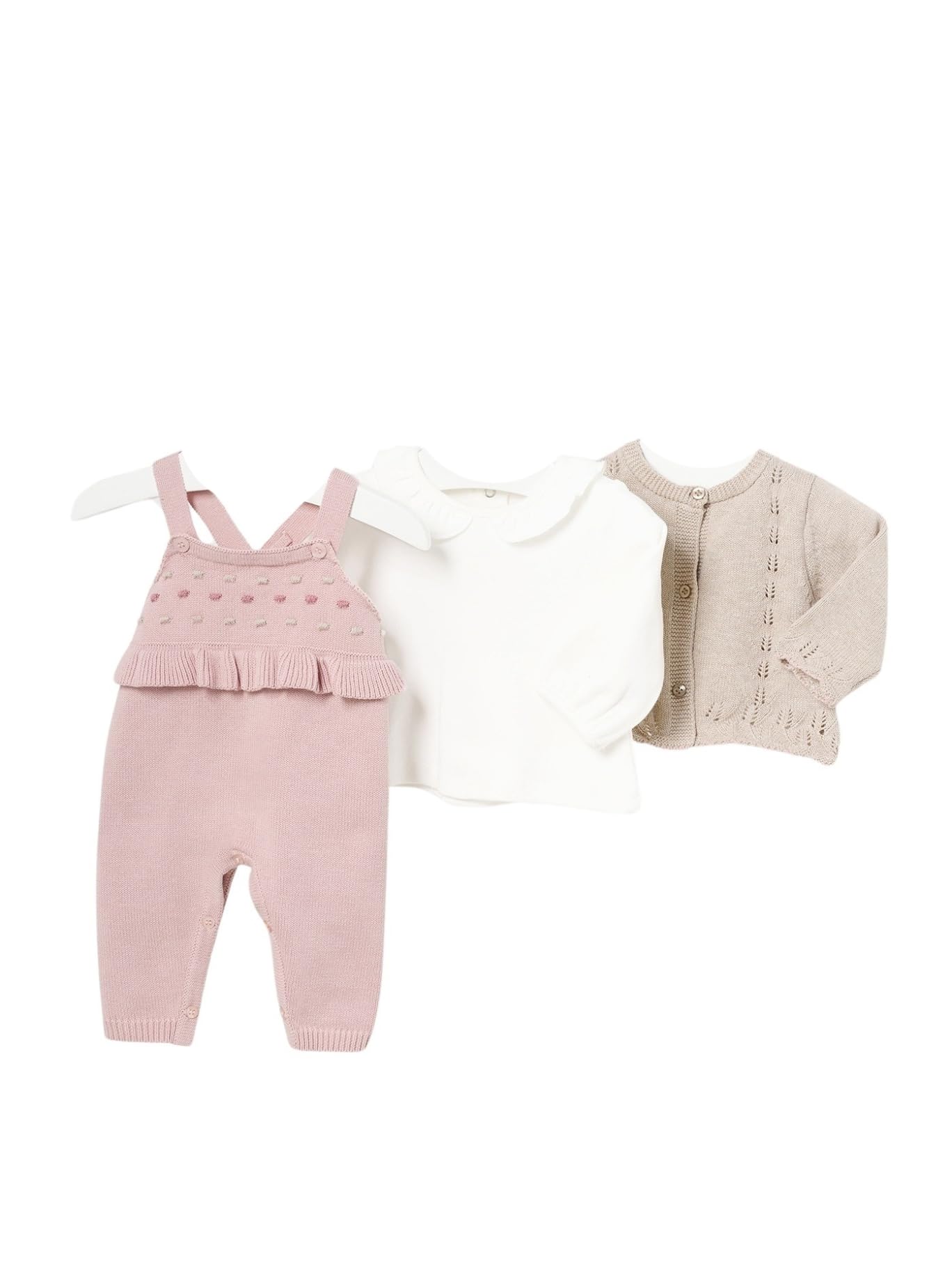 Mayoral Comp Salopette e Giacca per Bimba Sugar-Rosa 2-4 Mesi (65cm)