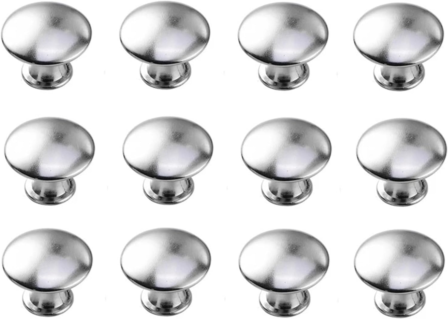 Gkirqvpe Siliver Cabinet Knobs, Pack Of 12 Multicolor 1 Hole Round Hollow Cabinet Door Handle Wardrobes Kitchen Furniture(Siliver)