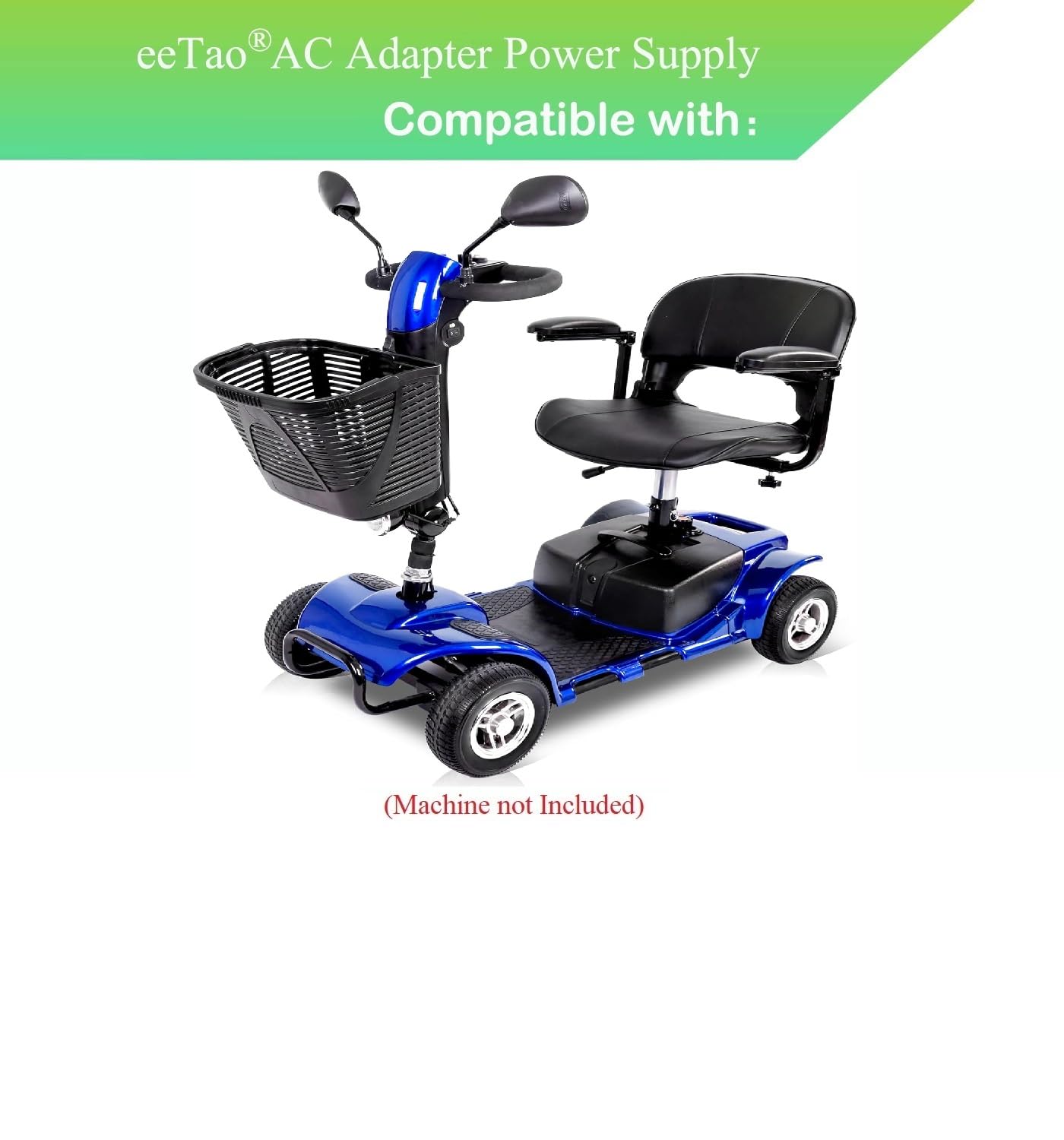 eeTao 3-Pin XLR AC/DC Adapter Charger Compatible with VOCIC V-ES-D41 VESD41 VES-D41 V-ESD41 V ES D41 Mobility-Scooters-for-Adults 180W 12V 18AH Battery 24V DC24V 24VDC 24.0V Power Supply Cable Cord