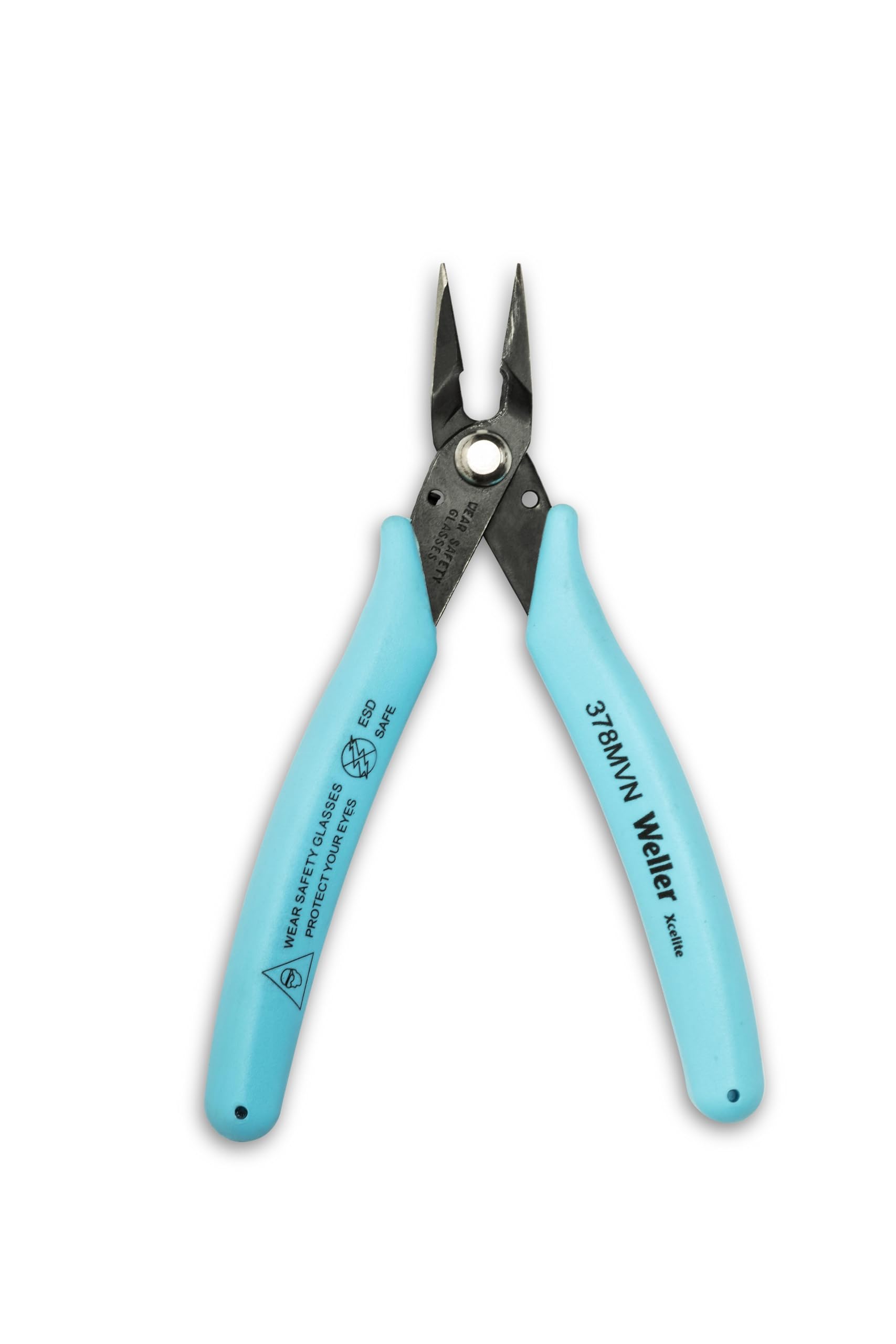 Xcelite Blue Weller 378Mvn Precision Pliers With Serrated Jaws – Slim Design, Esd Safe, Micro Series