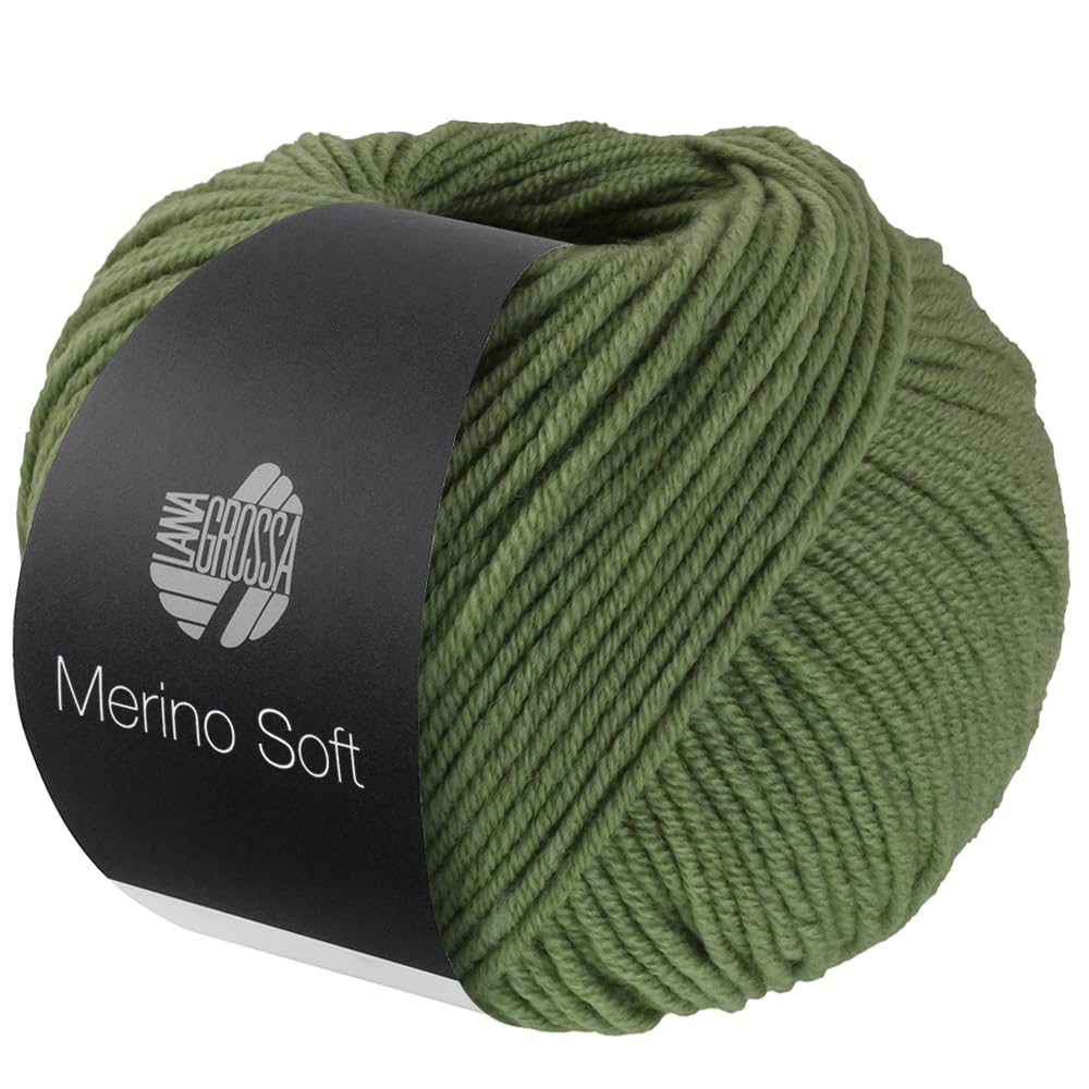LANA GROSSA Merino Soft | strapazierfähig und waschmaschinenfest | Handstrickgarn aus 50% Schurwolle & 50% Acryl | 50g W
