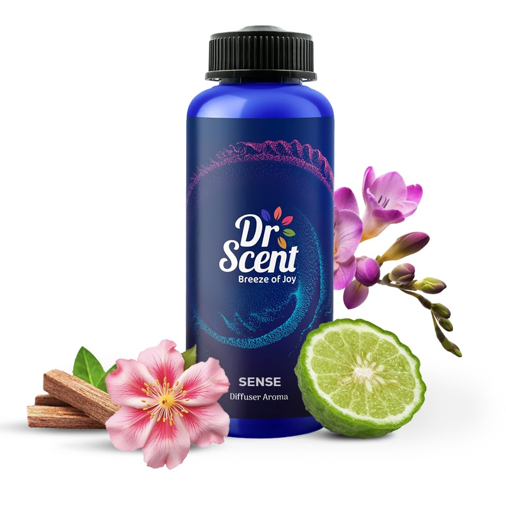 Aroma Oil Diffuser – Sense | UK-Made Fragrance with Bergamot, Nectarian, Jasmine, Freesia, Amber & Sandalwood | Ideal for Offices, Homes, Hotels & Spas (500ml)