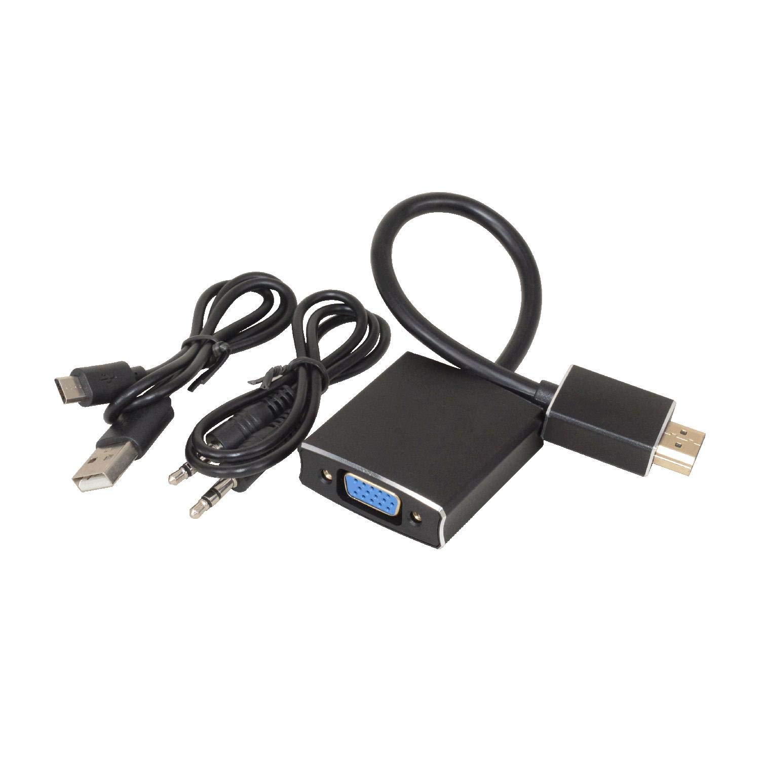 visiPower HDMI to VGA 1080P Adapter Converter Digital to Analog Signal for Computer, PS3, XBOX360, Blu-ray DVD, Output in VGA can be Connected to CRT/LED Display, HDTV TV