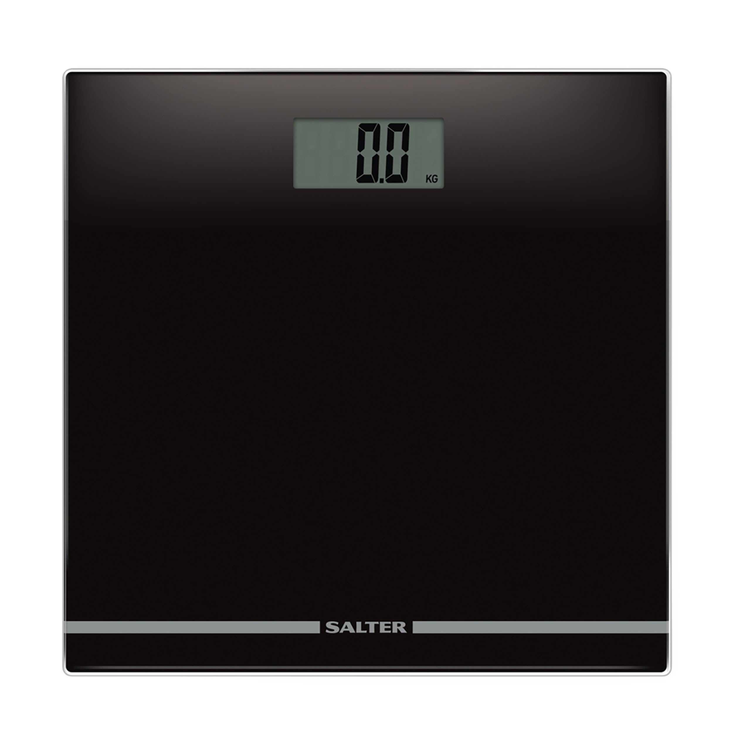 9205 BK3R Digital Bathroom Scale – Large Display Electronic Weighing Scales for Body Weight, Toughened Glass Platform, Lightweight, Instant Readings, Carpet Feet & Batteries Included, Black
