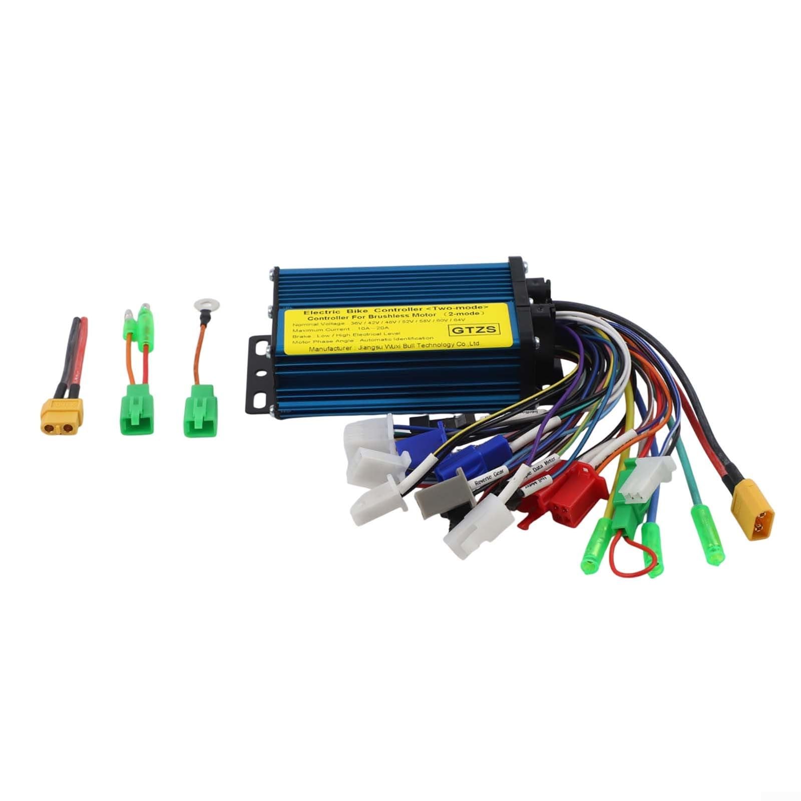 Contrôleur de moteur CC sans balais 600 W 800 W 36 V 48 V 6-MOS Tube double mode Boîtier en métal avec identification automatique des sous-tensions et frein haut et bas niveau pour scooter électrique