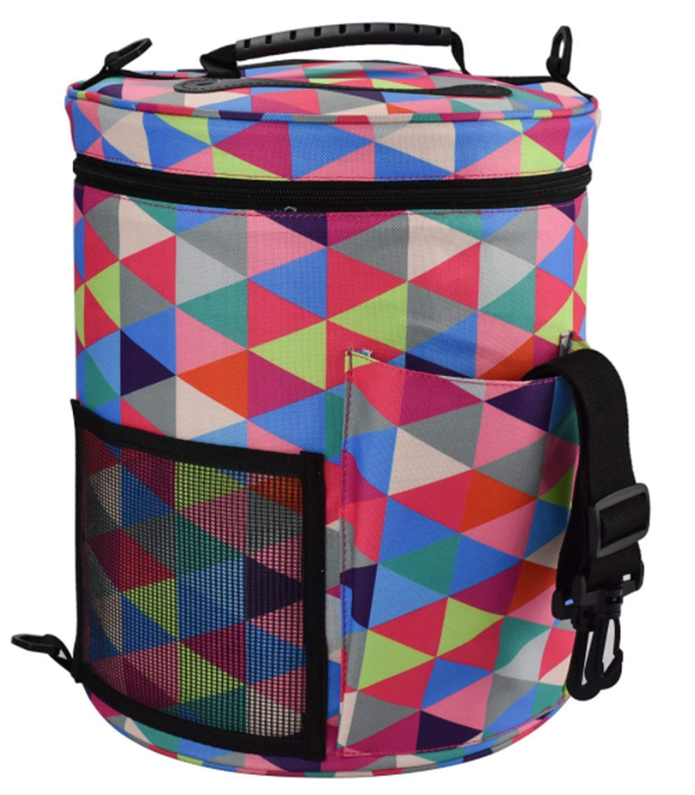 Knitting Yarn Storage Bag Wool Holder Portable Crochet Tote Organizer Skeins Needles Organiser Storage Basket Tote Bags (L Colorful)