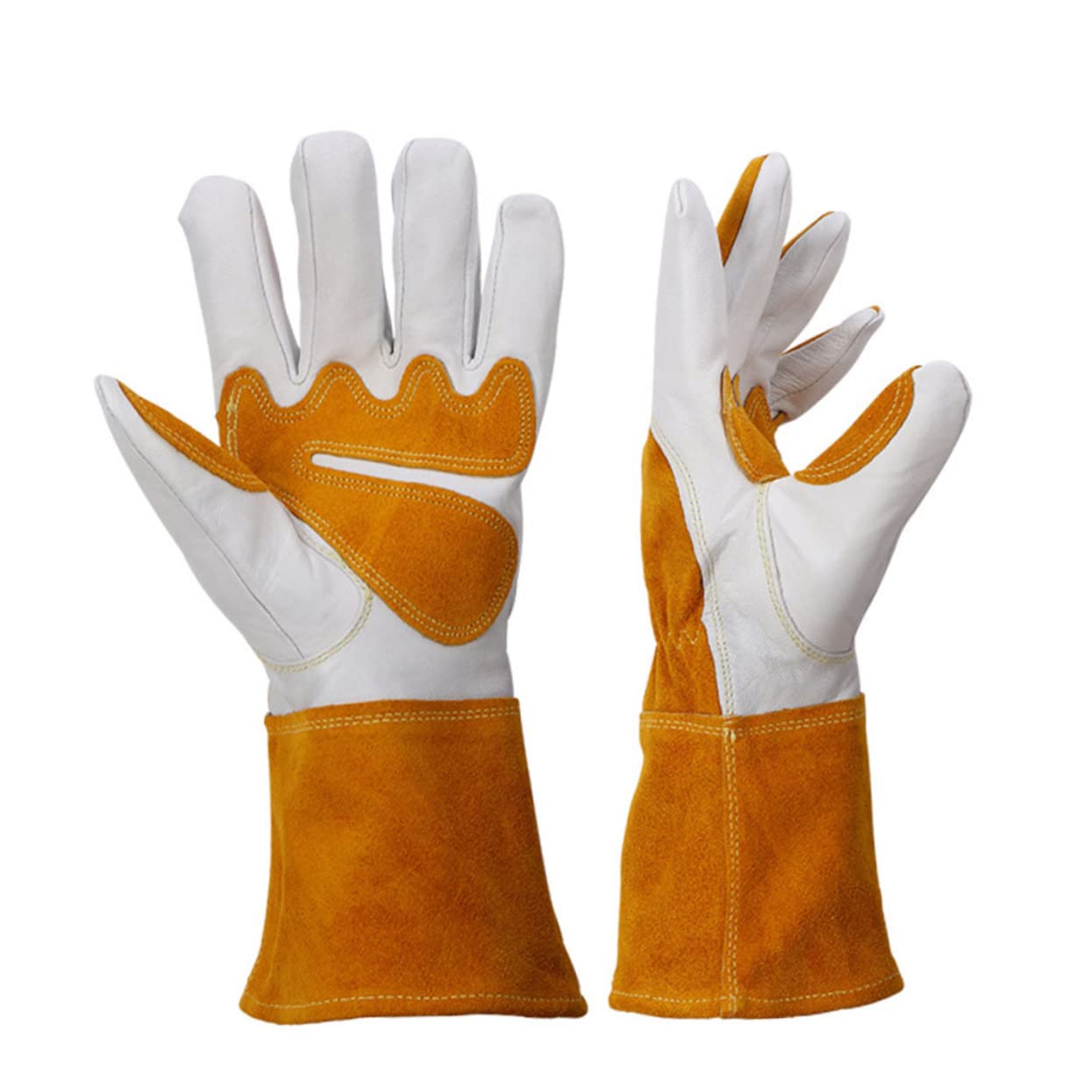 ibasenice Paarhandschuh aus Schafsleder Robuste Gartenhandschuhe Schutz bei Gartenarbeit und Arbeitssicherheit Tragbar und Langlebig