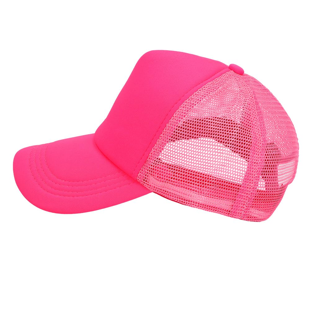 Boland Neon Cap Baseball Cap Adult Cap 90s Baseball Cap Festival Carnival Theme Party, Neon Pink - Image 4